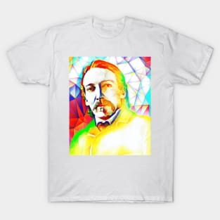 Robert Louis Stevenson Colourful Portrait | Robert Louis Stevenson Artwork 5 T-Shirt